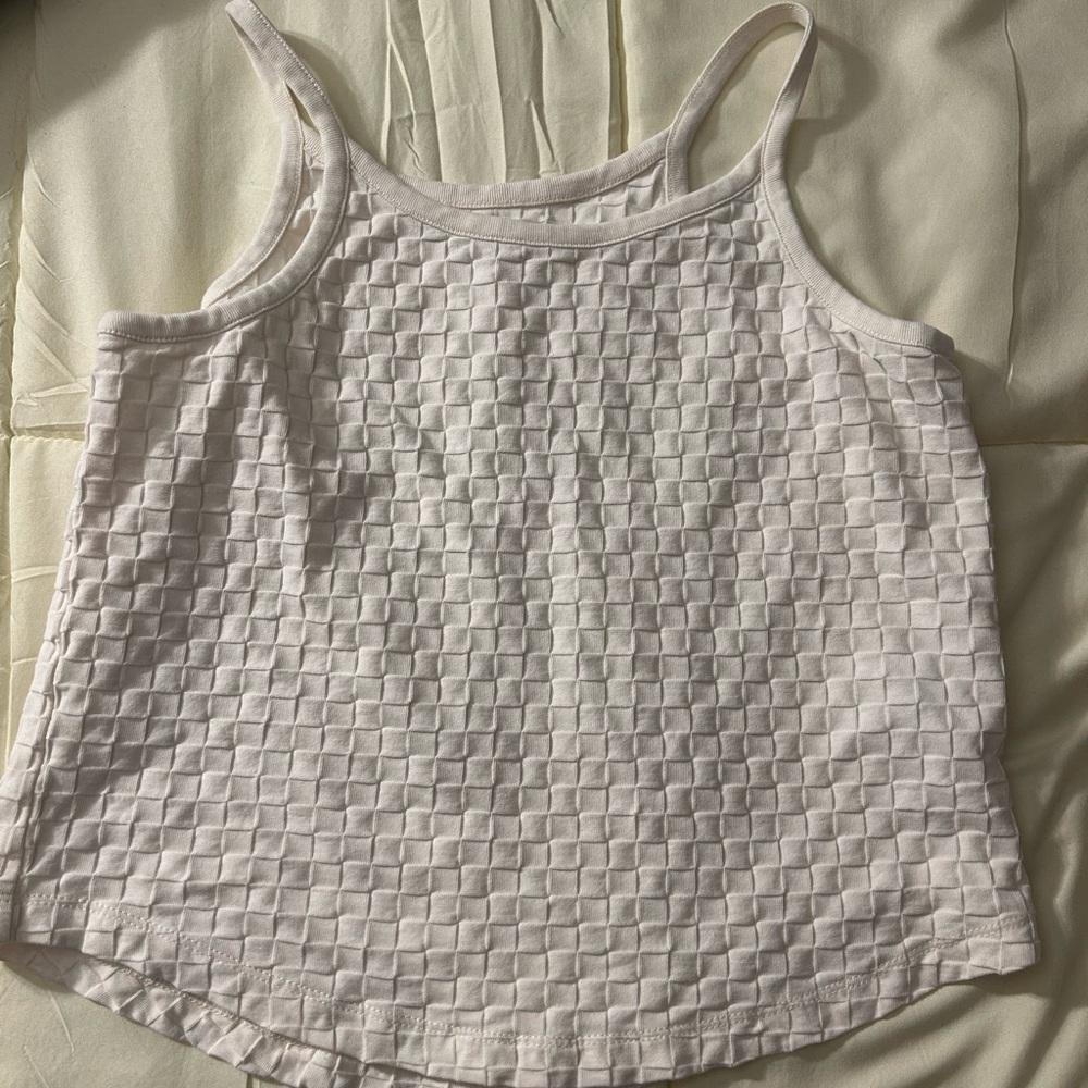Madewell Cream Quilted-Texture Cami